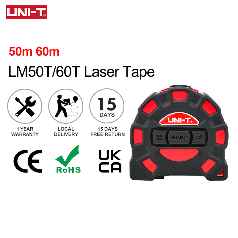 Industrial Laser Distance Sensor - UNI-T 50M 60M Laser Tape Measure