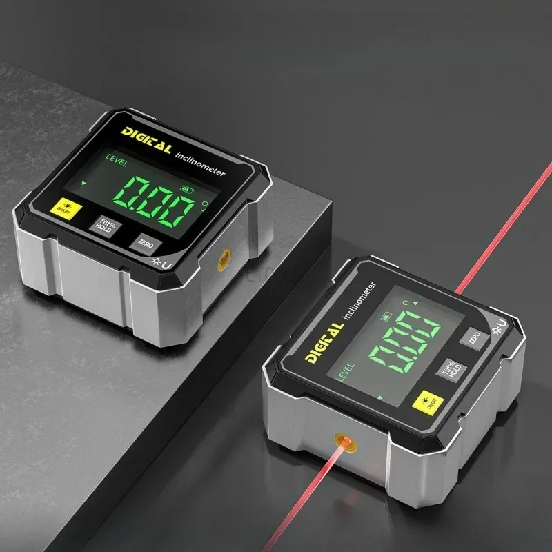 Industrial Laser Alignment - 360° Magnetic Digital Angle Gauge, Pocket