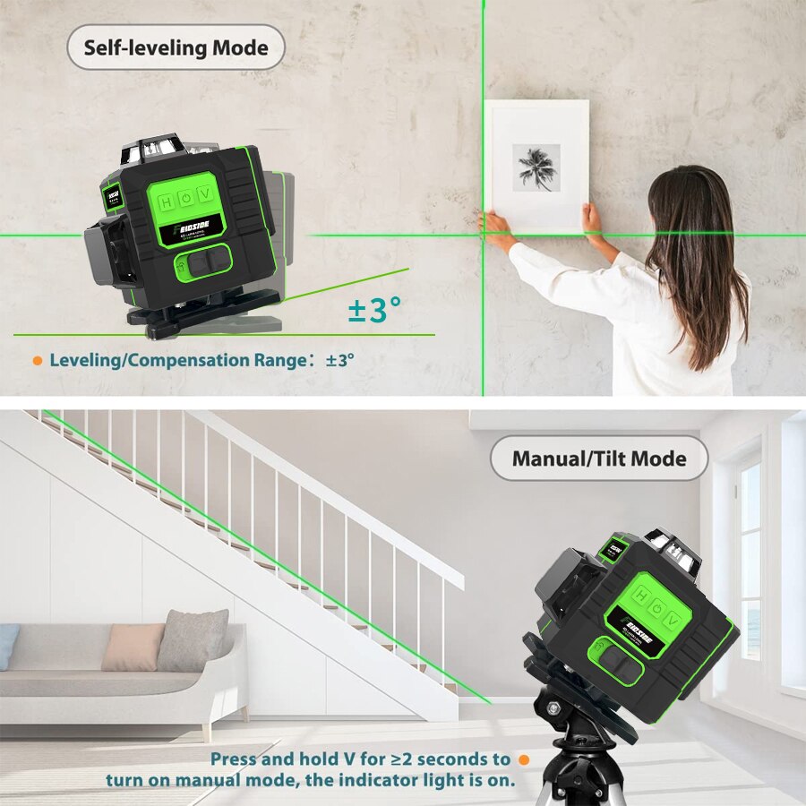 FEIDSIDE 16/12Line Green Laser - Industrial Laser Level のレビューと価格