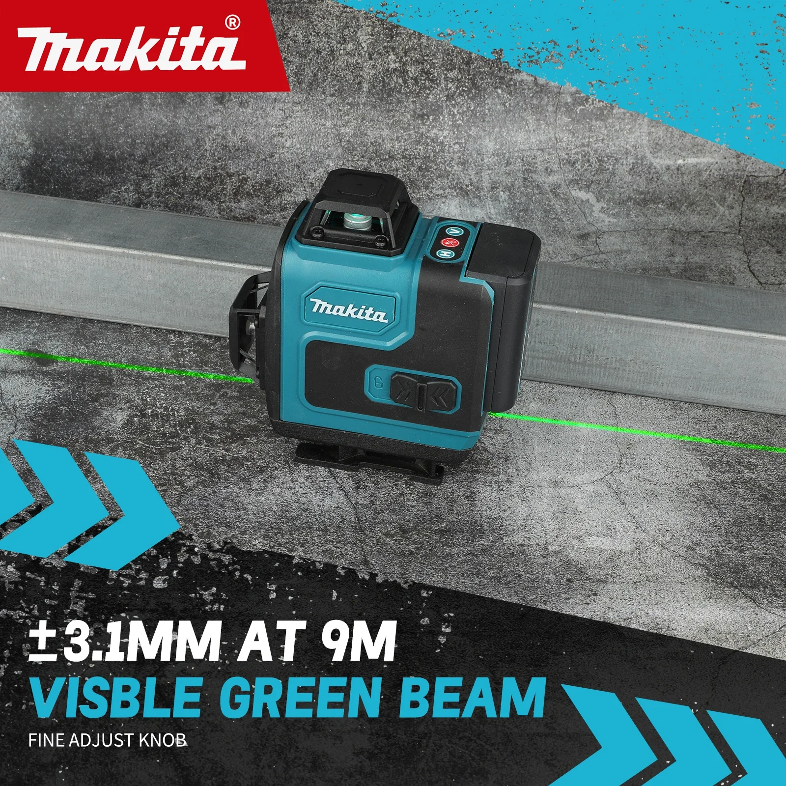 Makita 4×360° Cross Laser Leve - Industrial Laser Level のレビューと価格