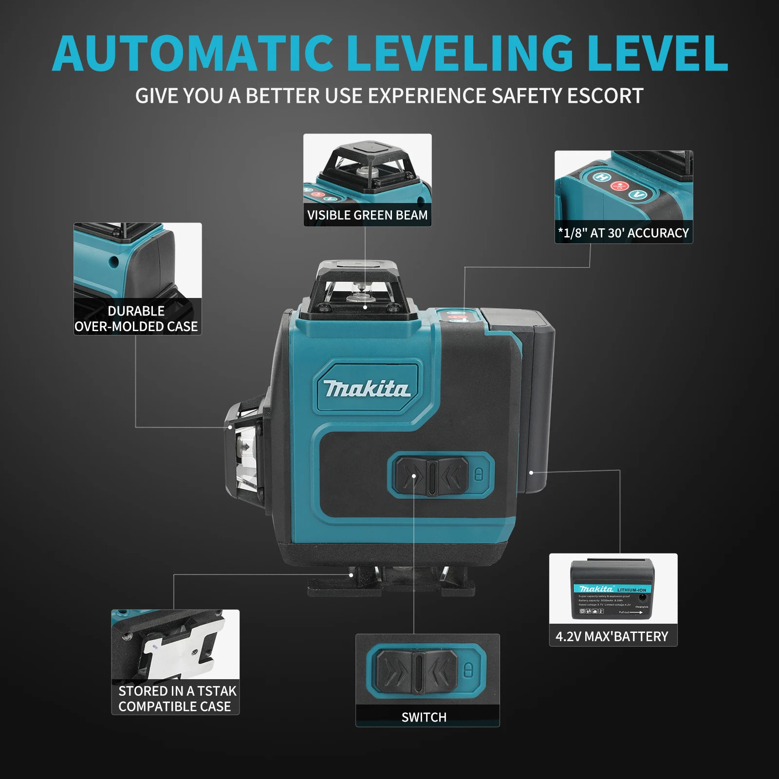 Makita 4×360° Cross Laser Leve - Industrial Laser Level のレビューと価格
