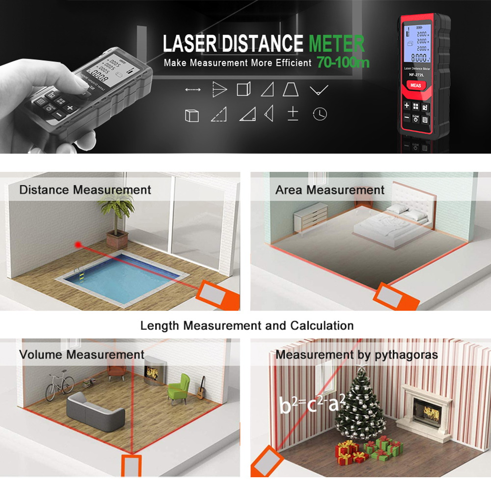 Noyafa NF-271 Laser Distance M - Industrial Laser Rangefinder のレビューと価格