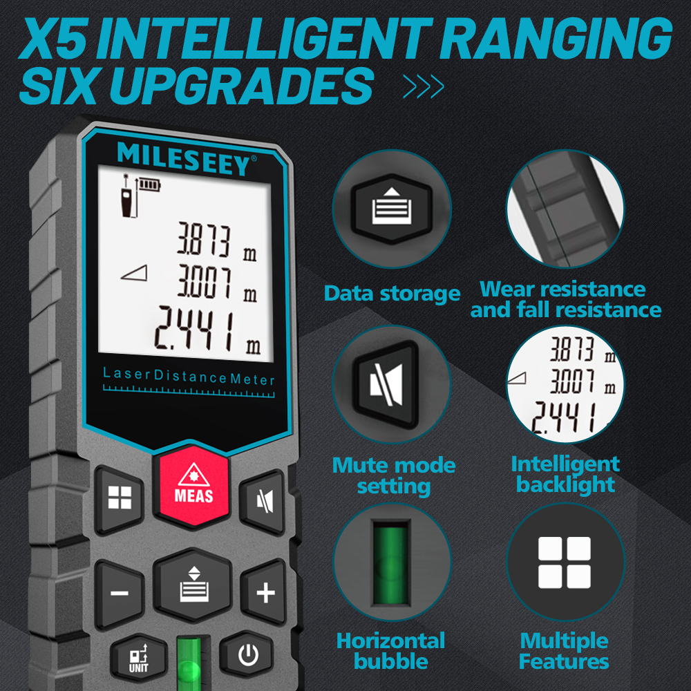 Mileseey X5 S6 Laser Tape Meas - Industrial Laser Rangefinder のレビューと価格