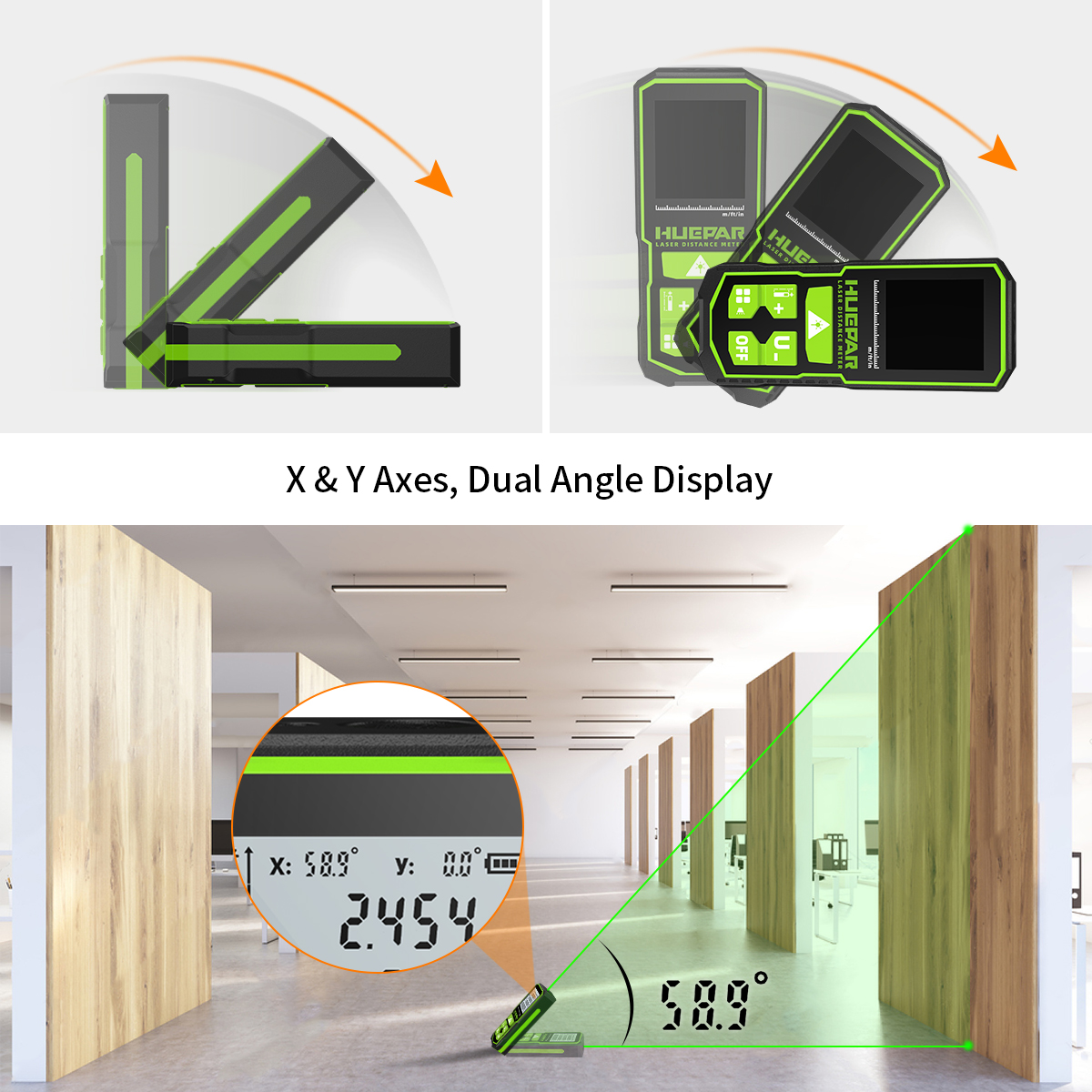 Huepar Laser Rangefinder Digit - Industrial Laser Rangefinder のレビューと価格