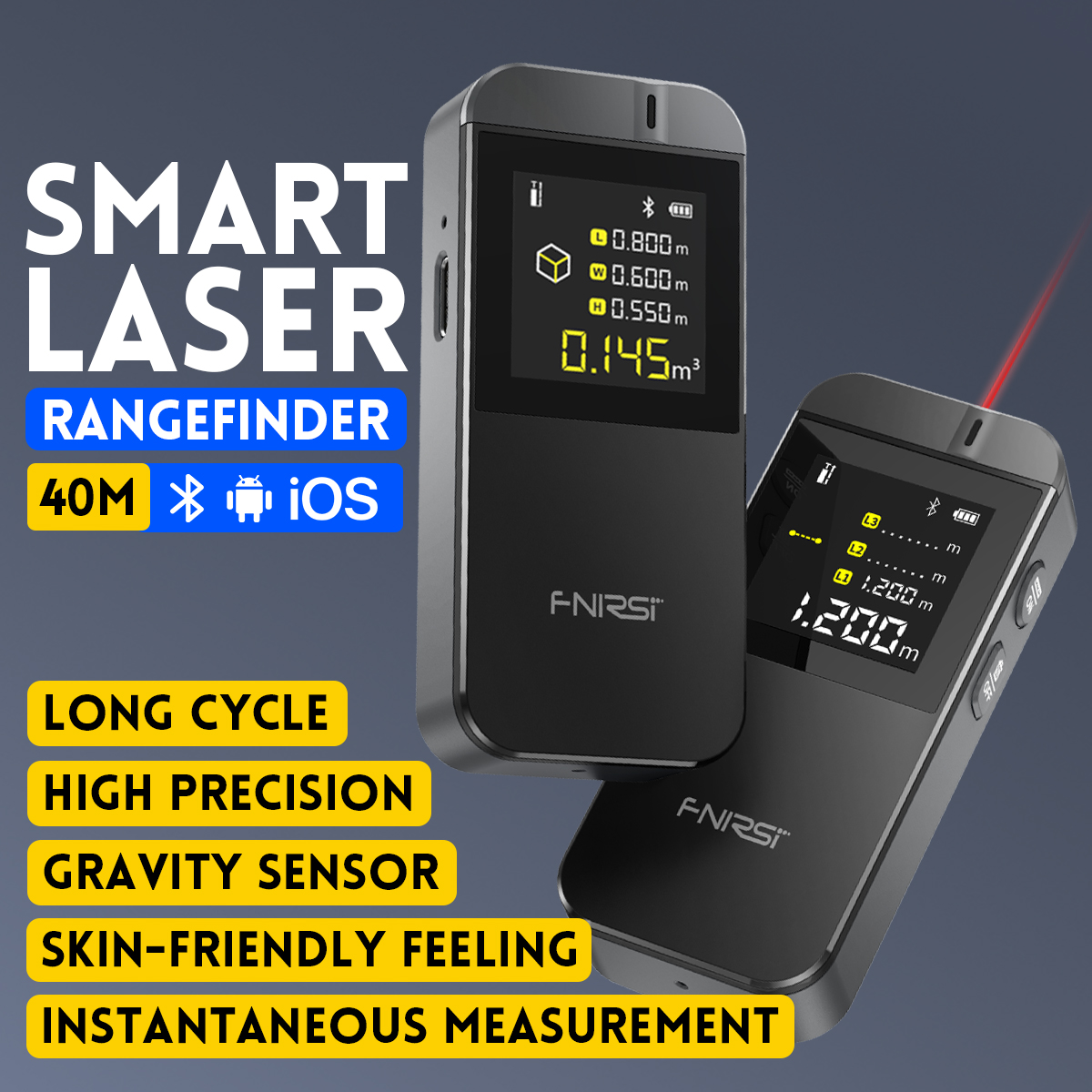 FNIRSI IR40 Digital Laser Tape - Industrial Laser Distance Sensor のレビューと価格