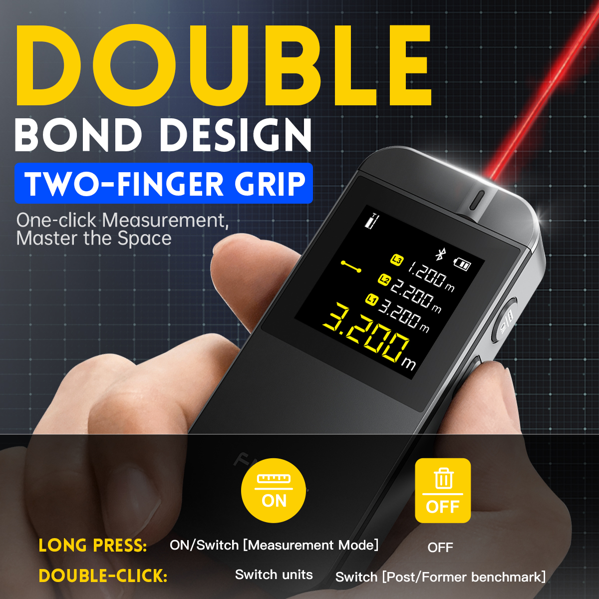 FNIRSI IR40 Digital Laser Tape - Industrial Laser Distance Sensor のレビューと価格