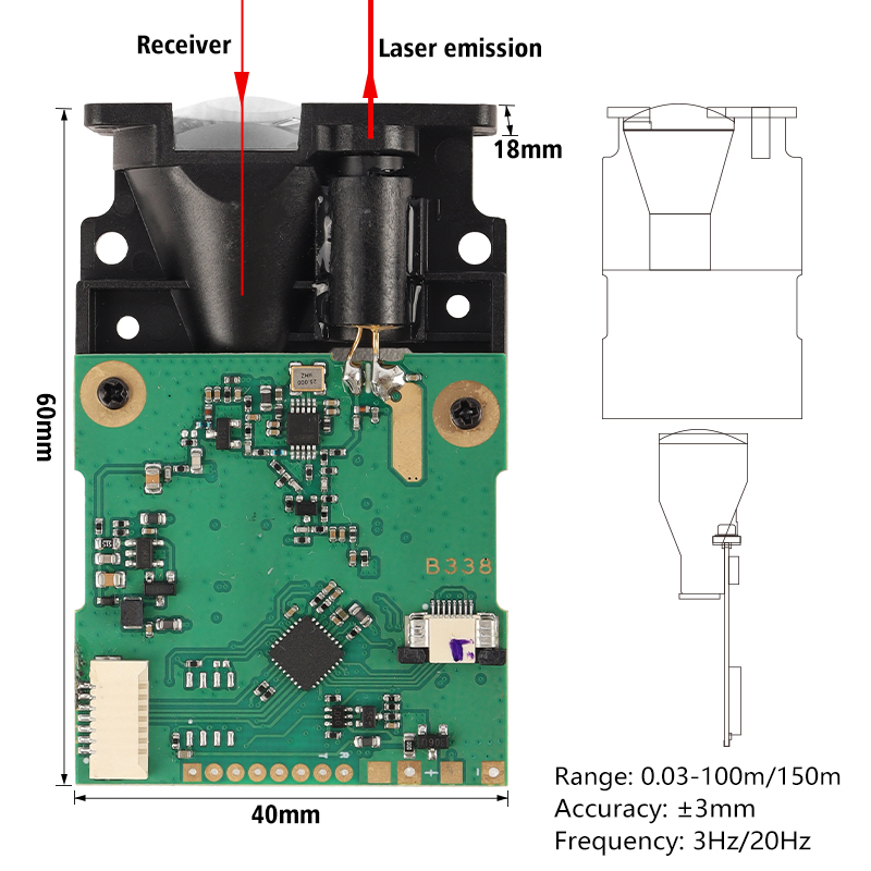 20Hz Class II Industrial Autom - Industrial Laser Distance Sensor のレビューと価格