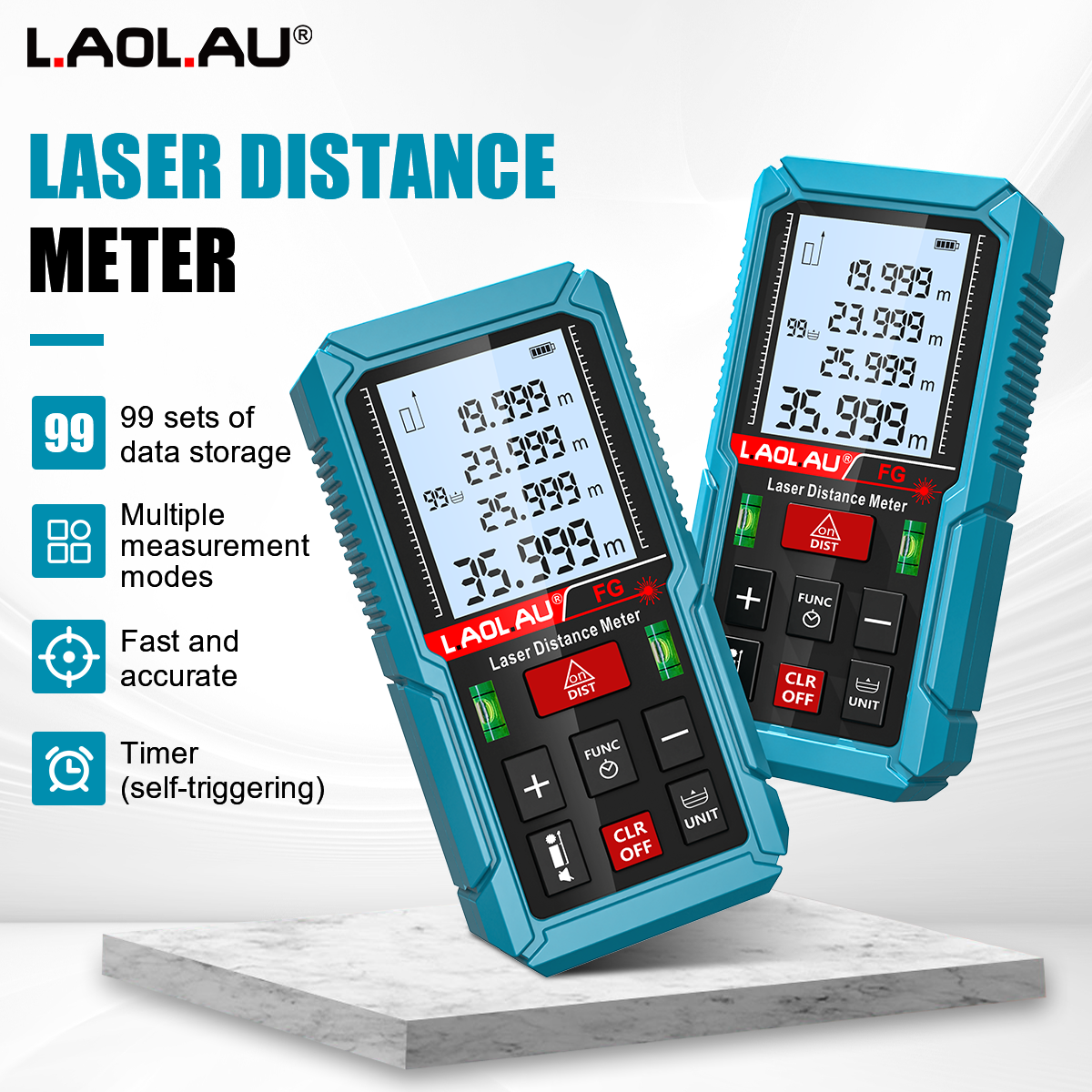 Laser Meter Digital Tape Timer - Industrial Laser Rangefinder のレビューと価格