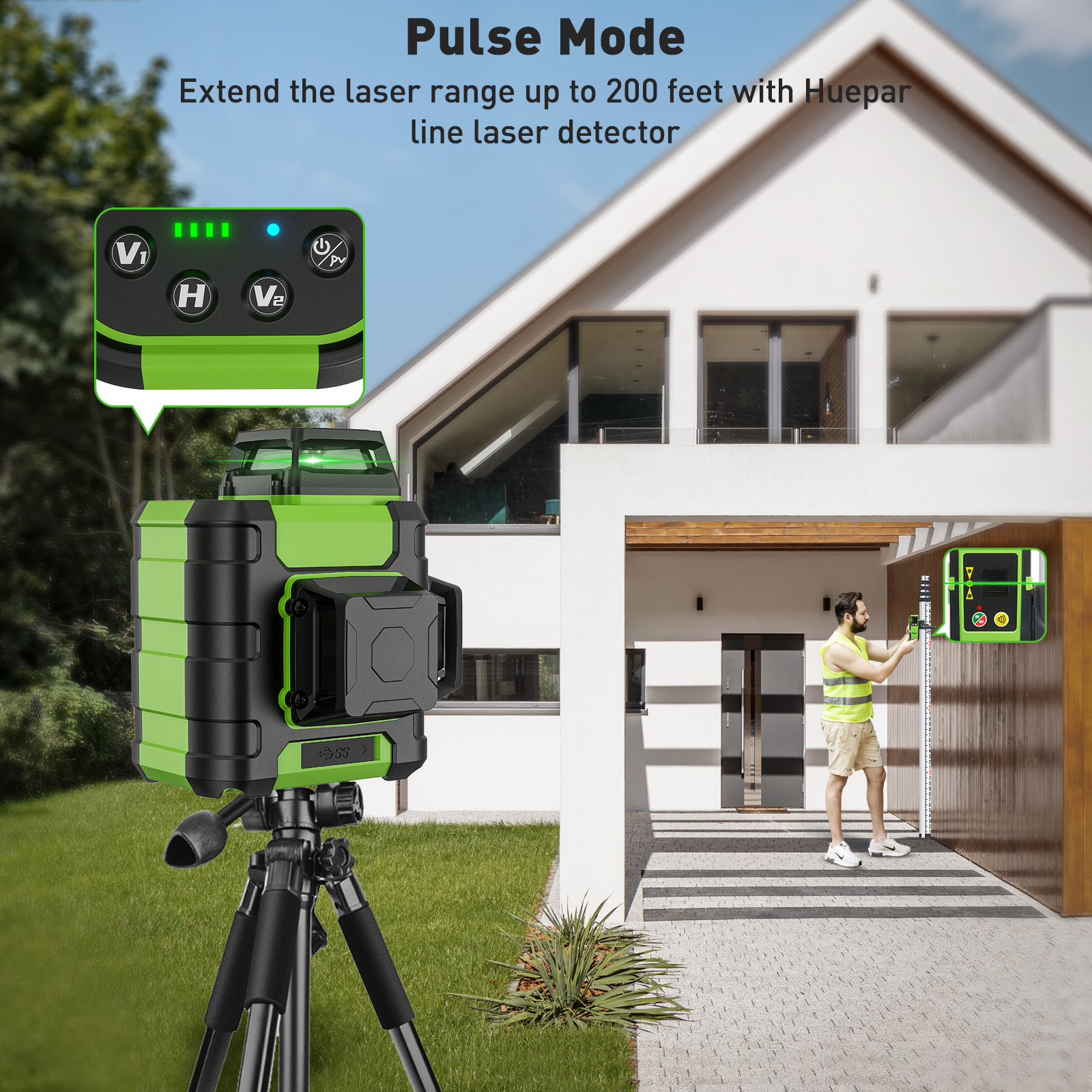 Huepar 3x360° Laser Level Gree - Industrial Laser Level のレビューと価格
