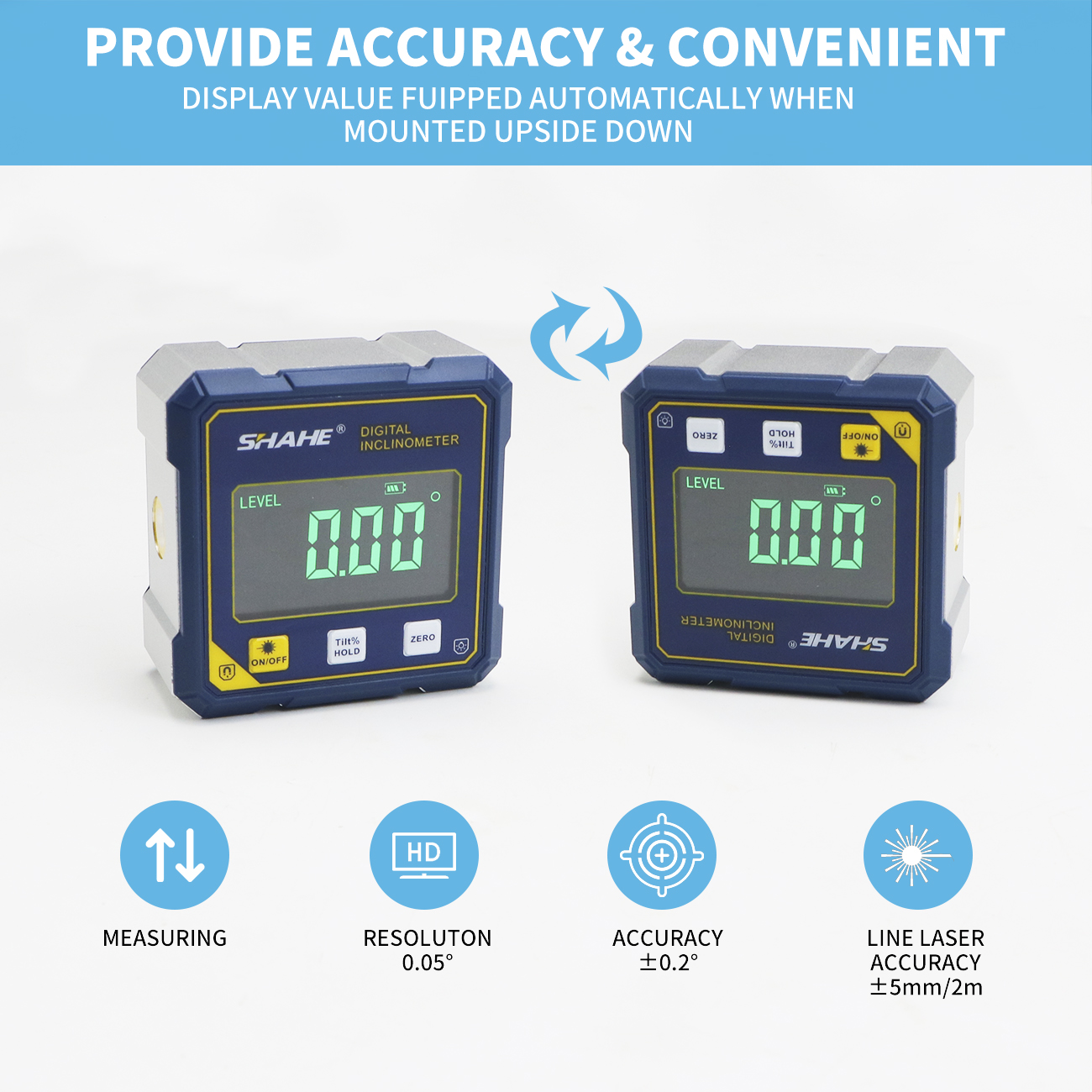 SHAHE Mini Protractor Angle Ga - Industrial Laser Alignment のレビューと価格