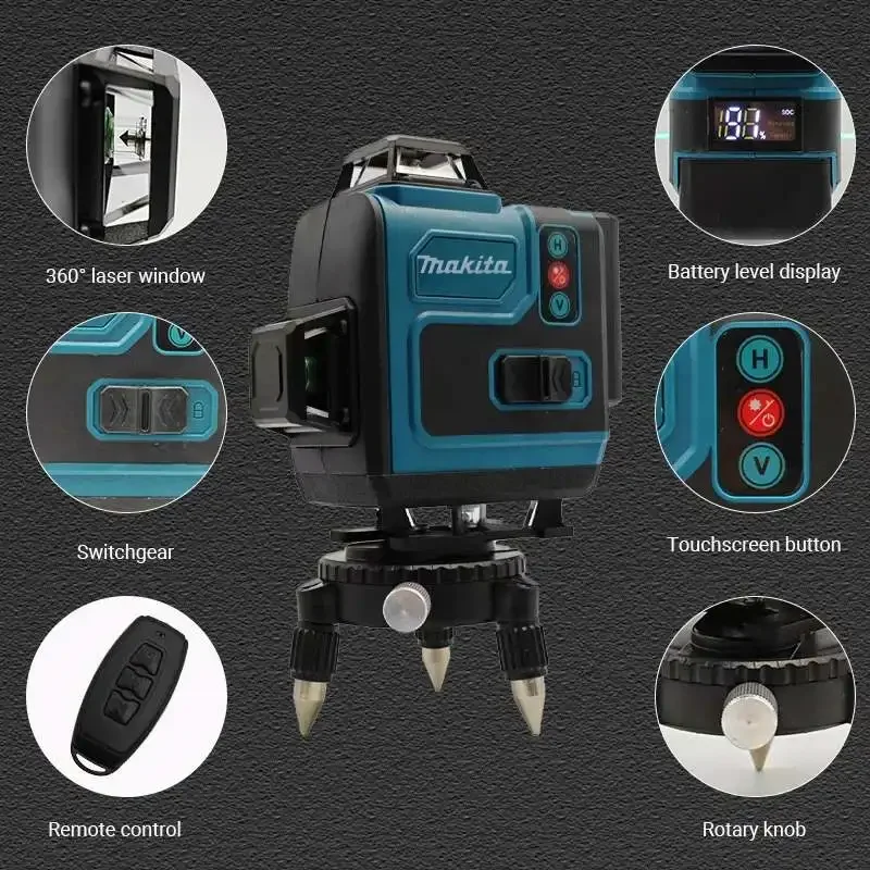 Makita 18V Battery,16Lines4D G - Industrial Laser Level のレビューと価格