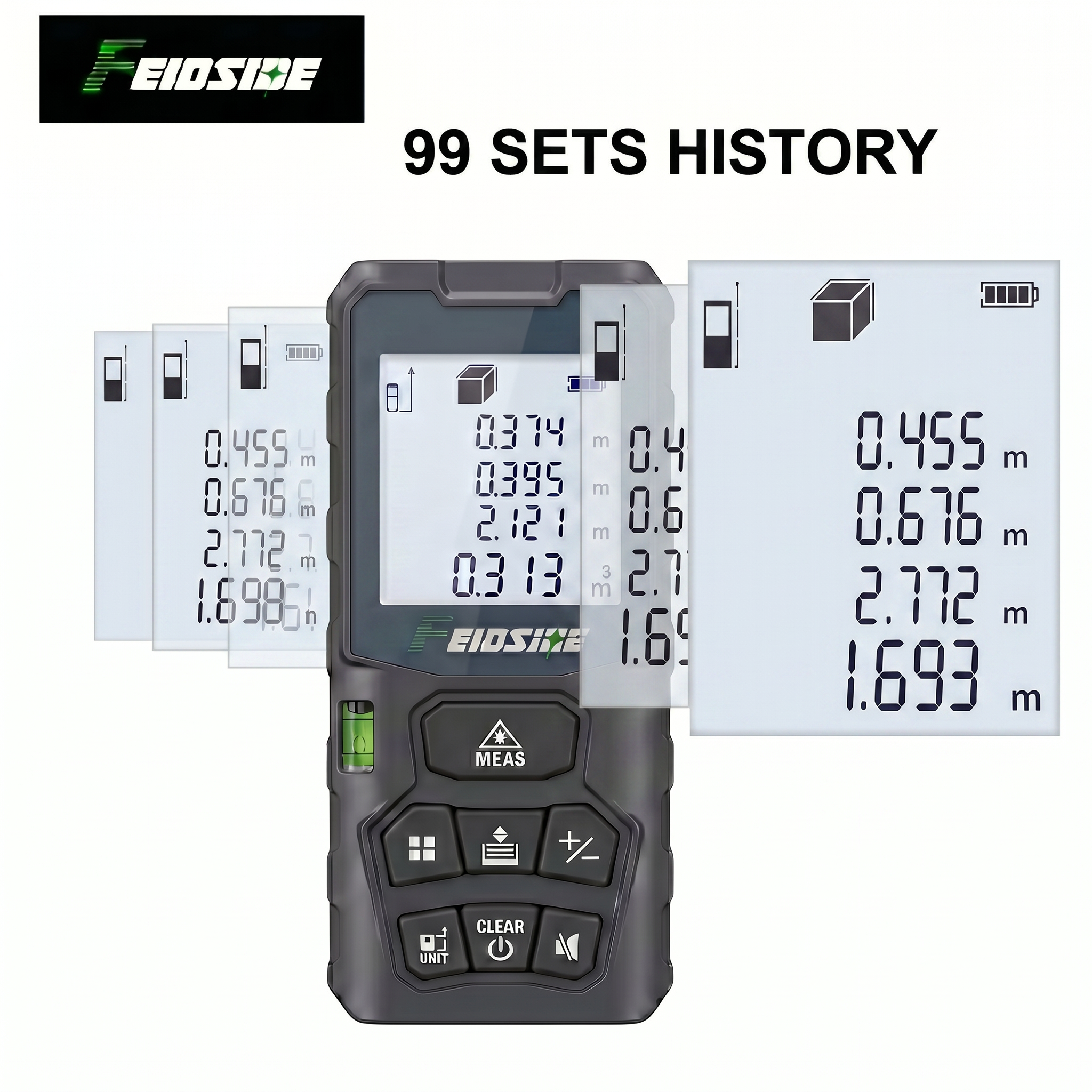 FEIDSIDE 50M/120M Handheld Las - Industrial Laser Rangefinder のレビューと価格