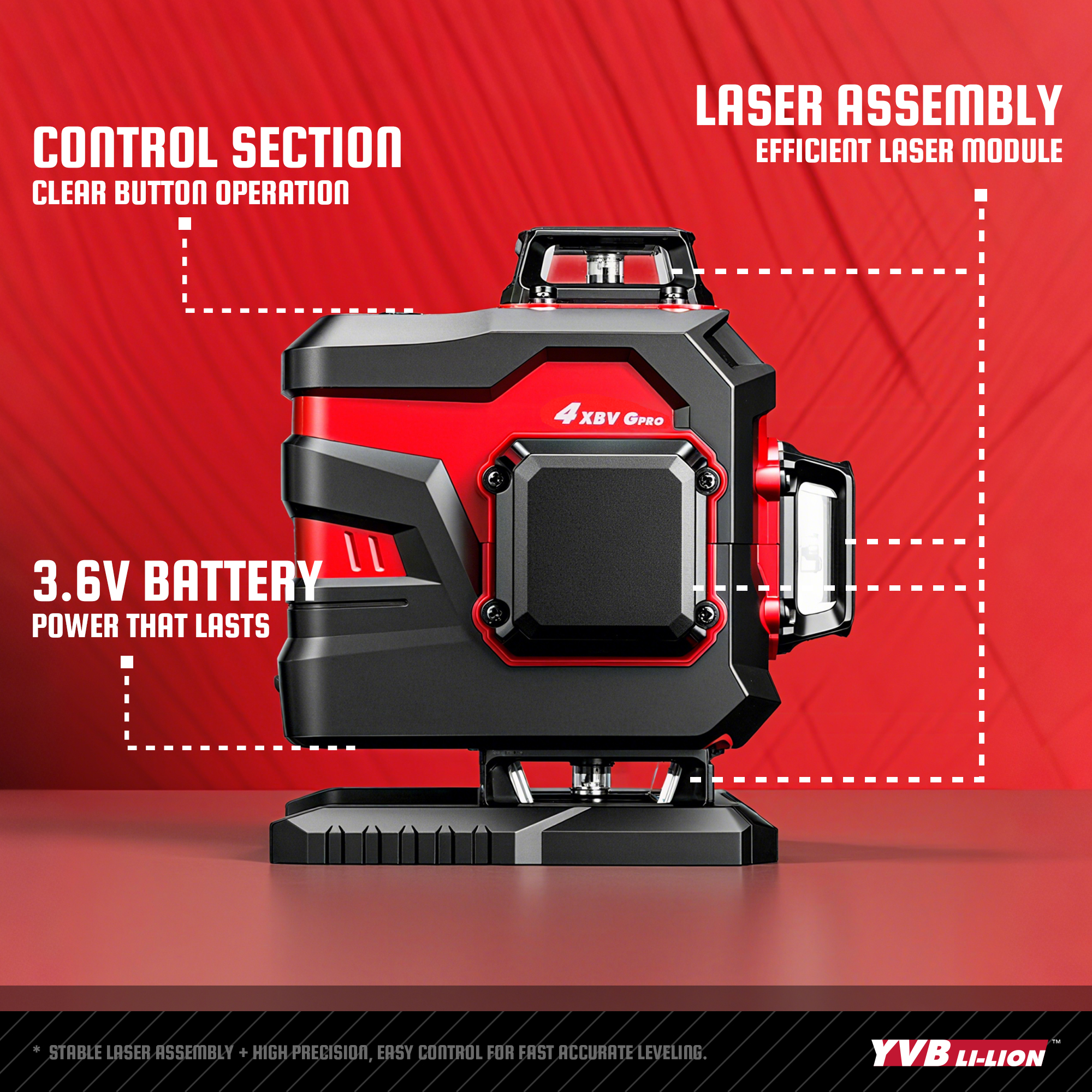 YEVOLT 16-Line Green Laser Lev - Industrial Laser Level のレビューと価格